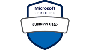 Logo für die Microsoft-Zertifizierung zum Business User